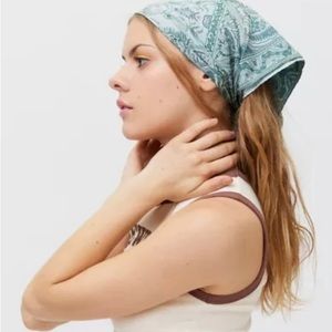 Urban Outfitters Paisley Green Hair Scarf